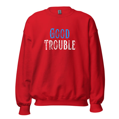 Good Trouble - Unisex Sweatshirt Shirts & Tops Woke American Apparel Red S