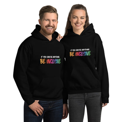 Be Inclusive - Unisex Hoodie - Supporting Equal Rights for All Americans Shirts & Tops Woke American Apparel Black S 