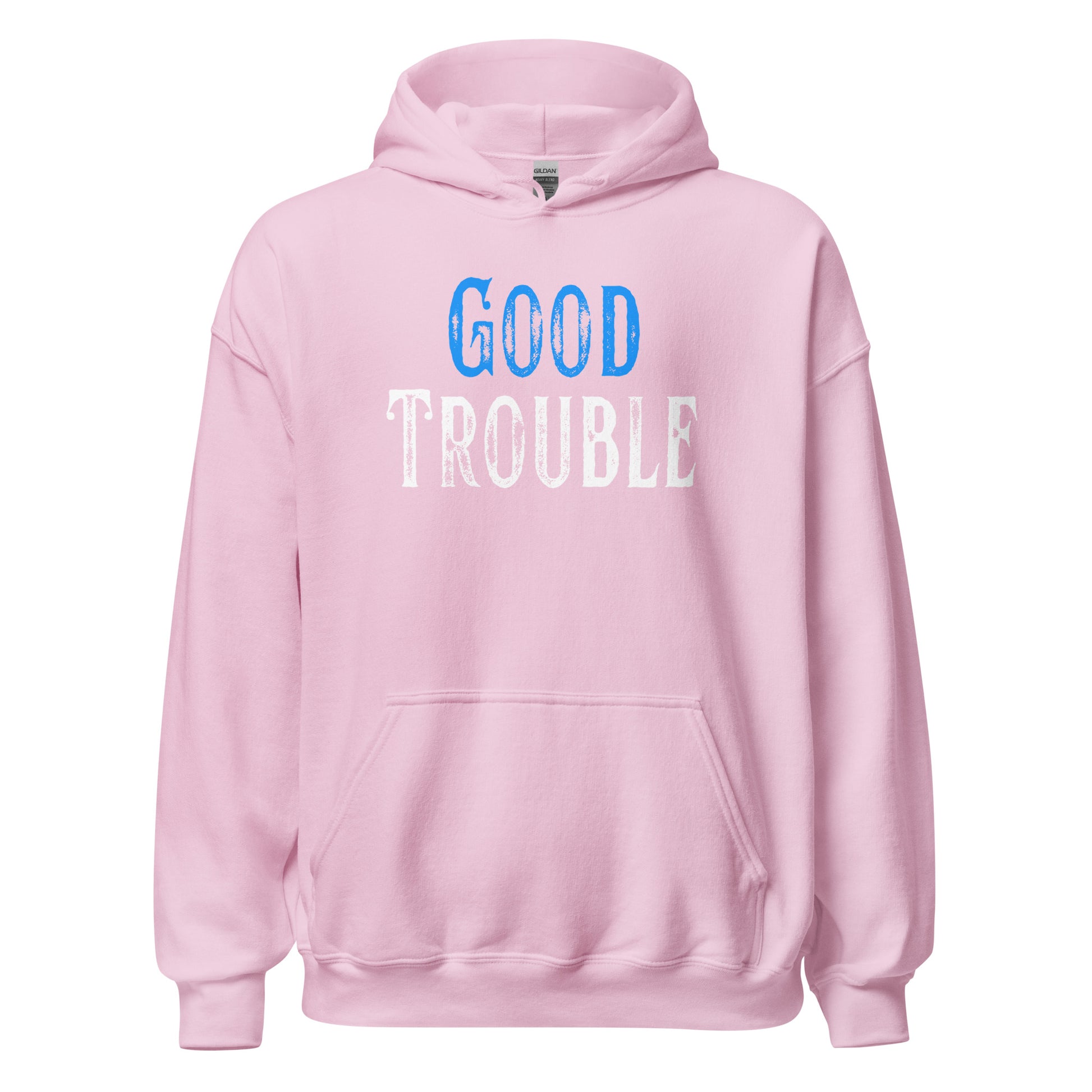 Good Trouble - Unisex Hoodie Shirts & Tops Woke American Apparel Light Pink S