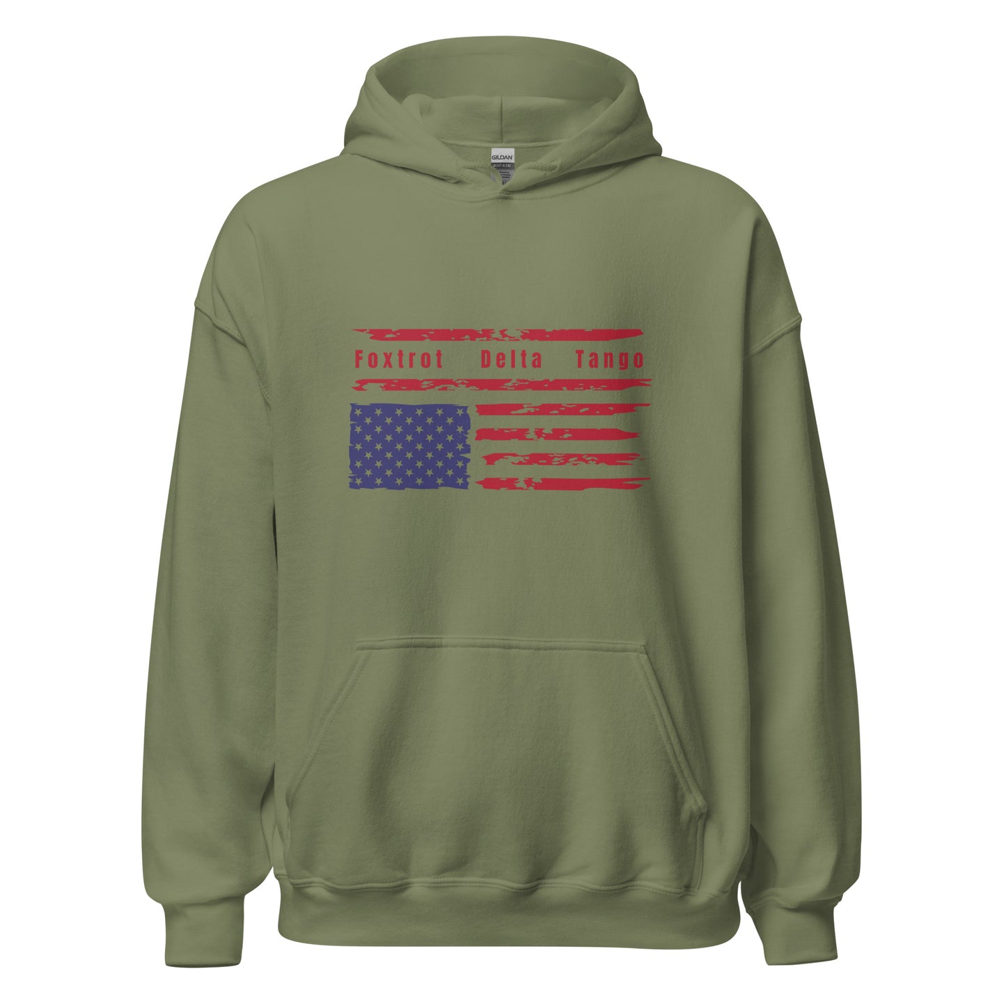 Foxtrot Delta Tango (Flag) - Unisex Hoodie Shirts & Tops Woke American Apparel