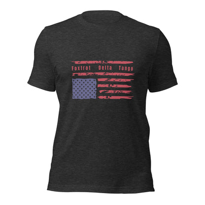 Foxtrot Delta Tango (Flag) - Unisex T-Shirt Shirts & Tops Woke American Apparel