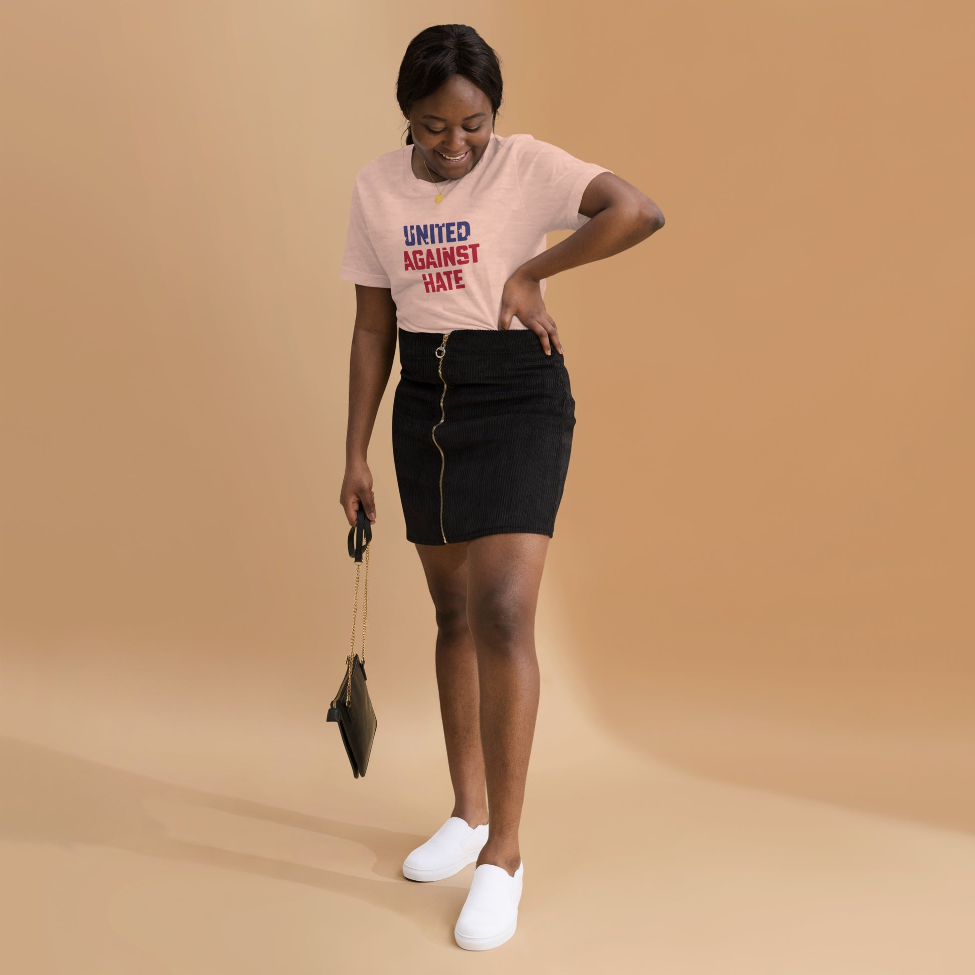 United Against Hate - Unisex T-Shirt - Supporting Black Lives Matter and Equal Rights for All Americans Shirts & Tops Woke American Apparel Heather Prism Peach XS 