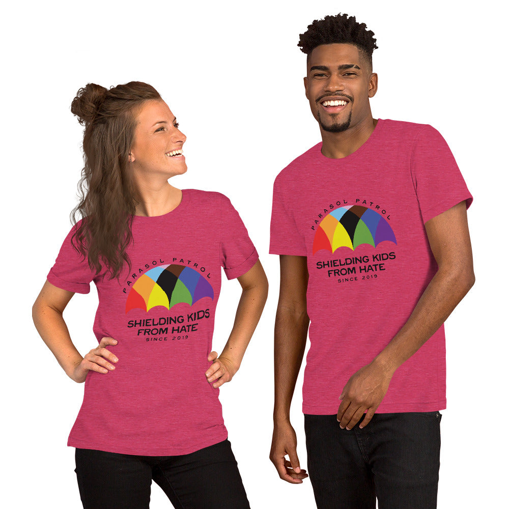 Parasol Patrol - Unisex T-Shirt Shirts & Tops Woke American Apparel Heather Raspberry S 
