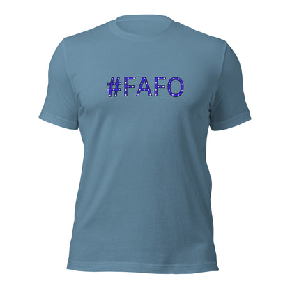 #FAFO - Unisex T-Shirt Shirts & Tops Woke American Apparel Steel Blue S