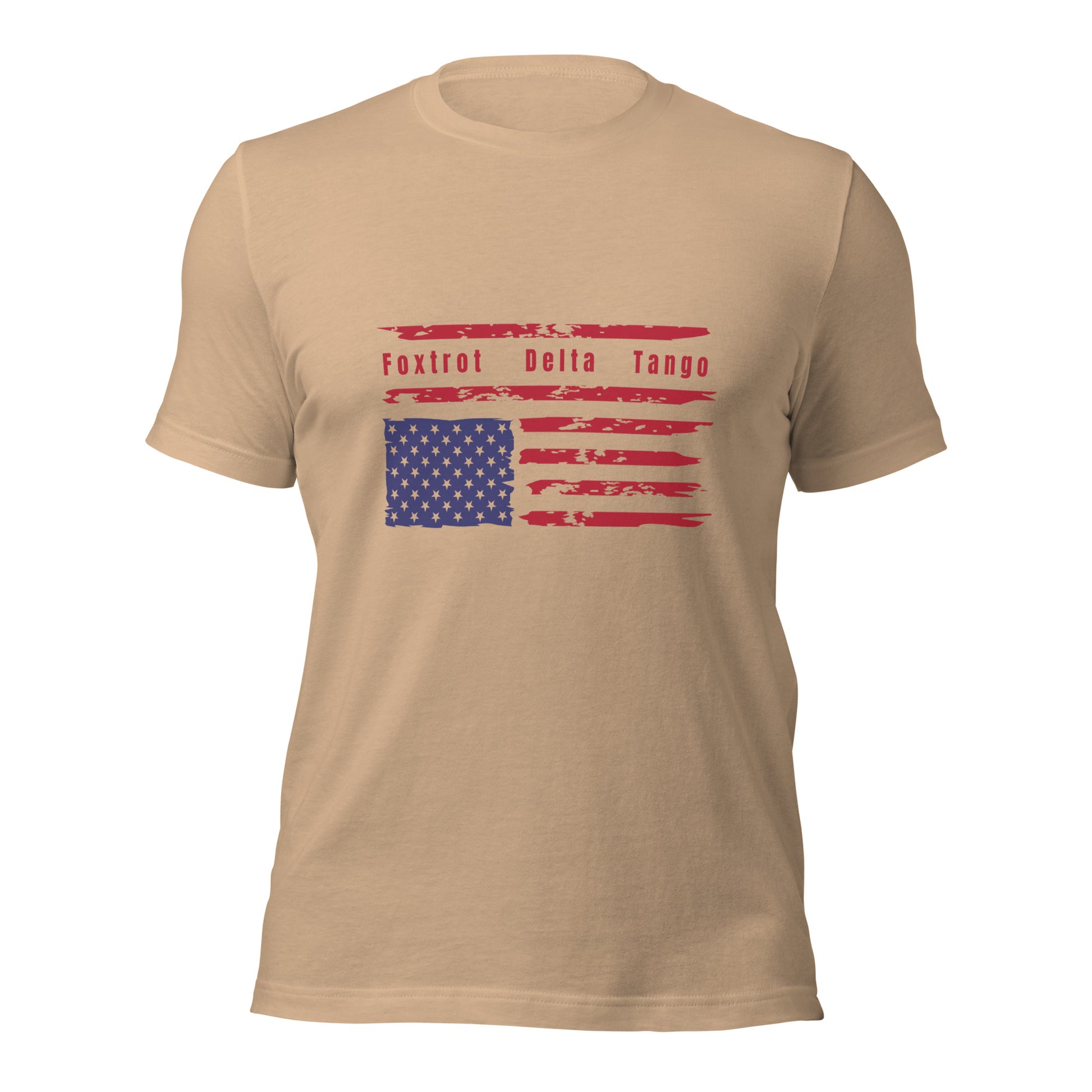 Foxtrot Delta Tango (Flag) - Unisex T-Shirt Shirts & Tops Woke American Apparel