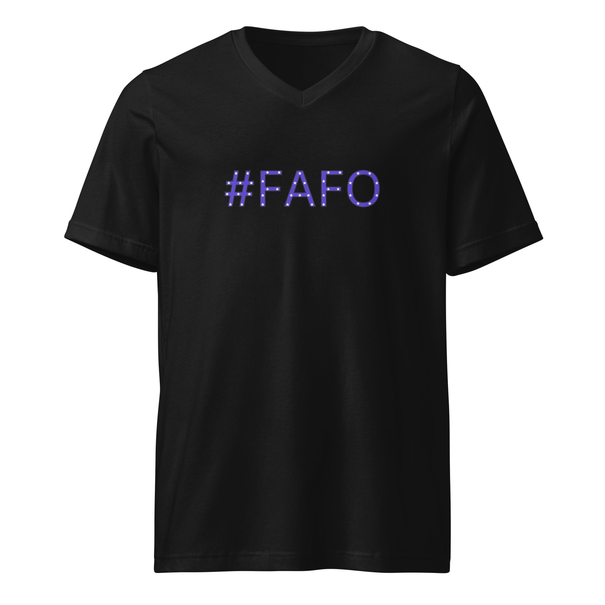 #FAFO - Unisex V-Neck T-Shirt Shirts & Tops Woke American Apparel Black S