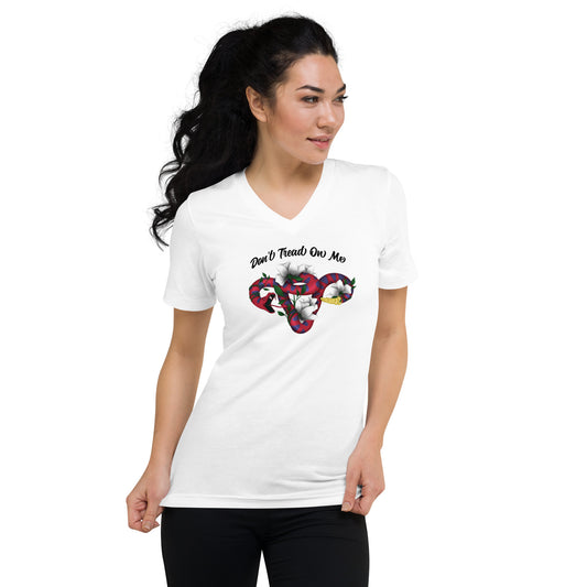 Don't Tread on Me - V-Neck T-Shirt - Supporting Women's Rights Shirts & Tops Woke American Apparel S  