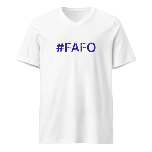 #FAFO - Unisex V-Neck T-Shirt Shirts & Tops Woke American Apparel White S