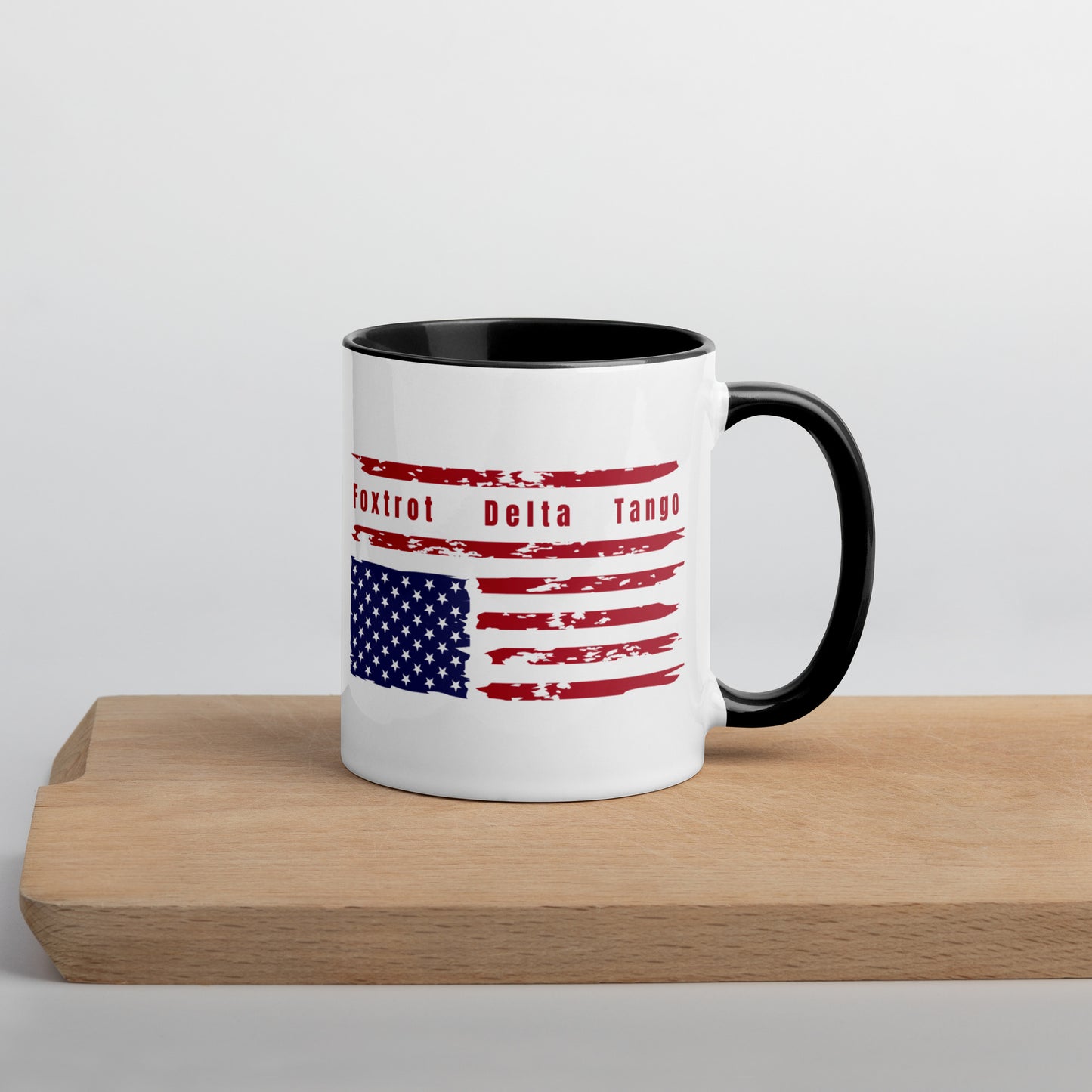 Foxtrot Delta Tango (Flag) - Mug Mugs Woke American Apparel 11 oz