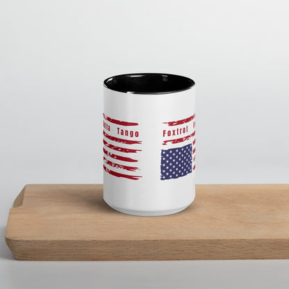 Foxtrot Delta Tango (Flag) - Mug Mugs Woke American Apparel