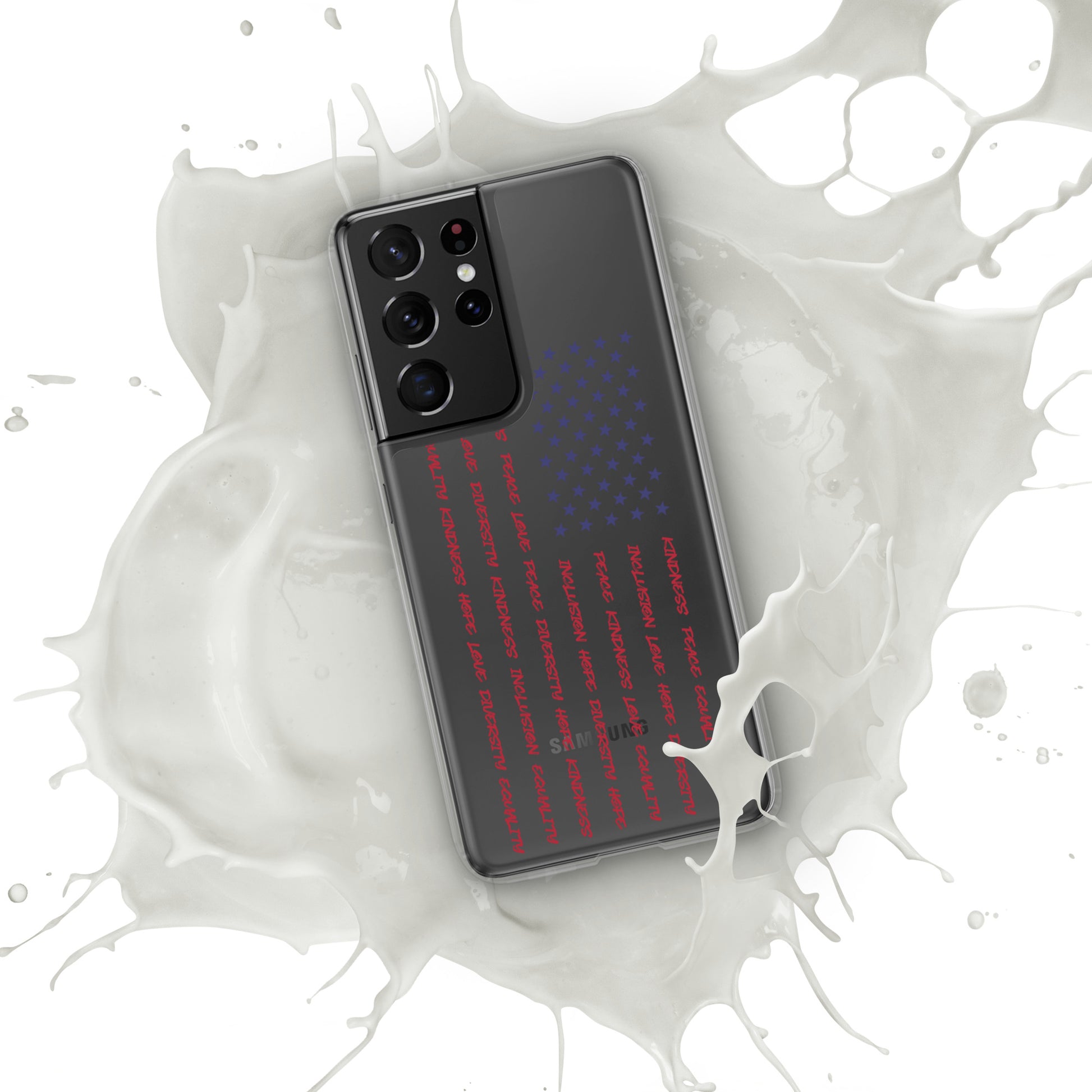 Flag Words of Kindness - Case for Samsung® Phones Mobile Phone Cases Woke American Apparel Samsung Galaxy S21 Ultra