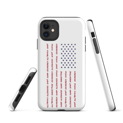 Flag Words of Kindness - iPhone® Case - Supporting Equal Rights for All Americans Mobile Phone Cases Woke American Apparel iPhone 11  