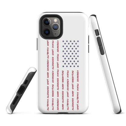 Flag Words of Kindness - iPhone® Case - Supporting Equal Rights for All Americans Mobile Phone Cases Woke American Apparel iPhone 11 Pro  