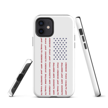 Flag Words of Kindness - iPhone® Case - Supporting Equal Rights for All Americans Mobile Phone Cases Woke American Apparel iPhone 12  