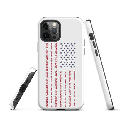 Flag Words of Kindness - iPhone® Case - Supporting Equal Rights for All Americans Mobile Phone Cases Woke American Apparel iPhone 12 Pro  