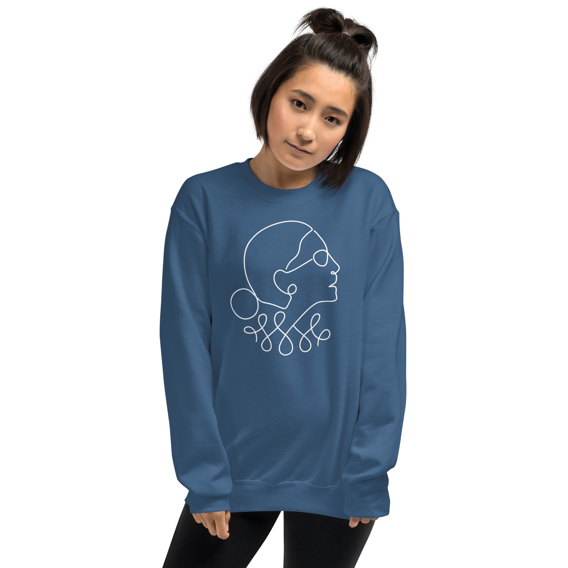 Ruth Bader Ginsburg - Sweatshirt - Supporting Women's Rights Shirts & Tops Woke American Apparel Indigo Blue S 