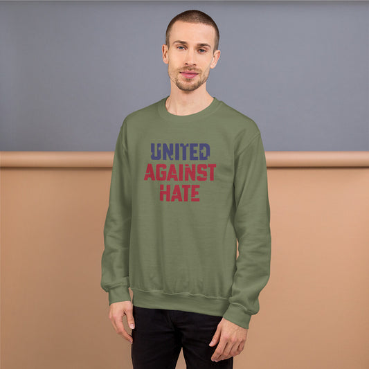 United Against Hate - Unisex Sweatshirt - Supporting Black Lives Matter and Equal Rights for All Americans Shirts & Tops Woke American Apparel Military Green S 