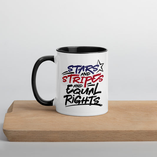 Stars and Stripes and Equal Rights - Mug - Supporting Black Lives Matter and Equal Rights for All Americans Mugs Woke American Apparel Default Title  